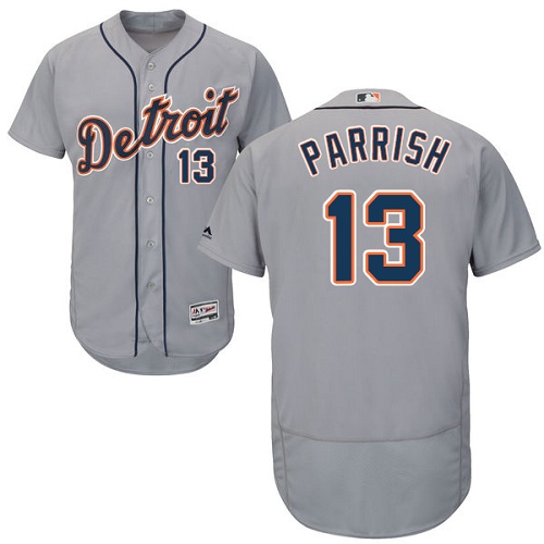 Tigers #13 Lance Parrish Grey Flexbase Authentic Collection Stitched MLB Jersey